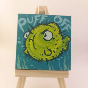 "puff off" puffer fish