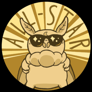 GOLDEN ALL-STAR BUTTON