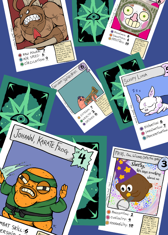 OBA-YO! Trading Cards: Sweet Dreams Promo Pack card set feat the karate frogs, the owl wizard detective babies, and more